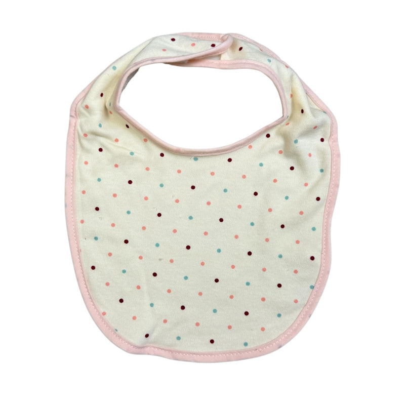 5-Pack Baby Girl Bibs – Pink Cat, Polka Dots & Solid Colors – Soft Cotton