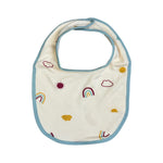 5-Pack Baby Girl Bibs – Rainbow, Hearts & Pastel Prints – Soft Cotton