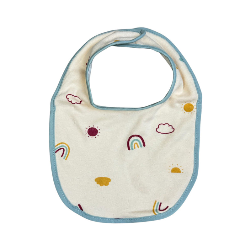5-Pack Baby Girl Bibs – Rainbow, Hearts & Pastel Prints – Soft Cotton