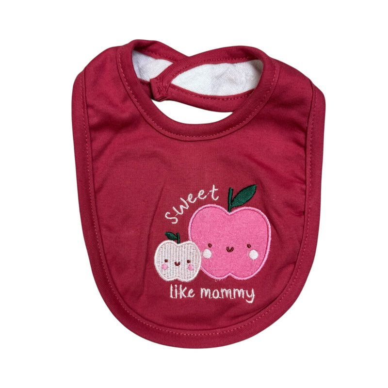 Baby Girl 3-Piece Outfit Set | Long Sleeve Bodysuit + Pants + Bib | “Sweet Like Mommy”