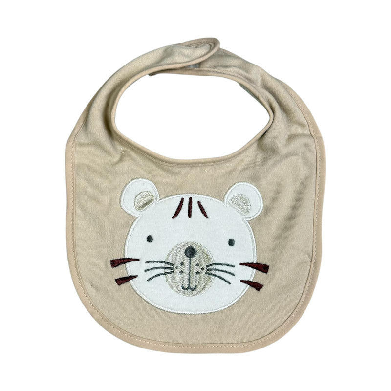 Rene Rofé Baby 5-Pack Cotton Bibs – Neutral Safari Animal Theme