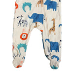 Baby Boys 2-Pack Footed Sleepers – Safari Animals & Lion “Roar!” Theme