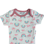 3-Piece Baby Girl Outfit Set – Rainbow Bodysuit, Pink Pants & Bib – Soft Cotton