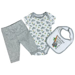 Baby Boy 3-Piece Koala Outfit | Bodysuit, Pants & Bib – Funny Bunny