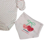 Baby Girl 8-Piece Clothing Set – Cherry Print – Baby Delius – 100% Cotton