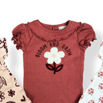 Rene Rofé Baby Girl 3-Pack Bodysuits – Bloom & Grow Floral Collection