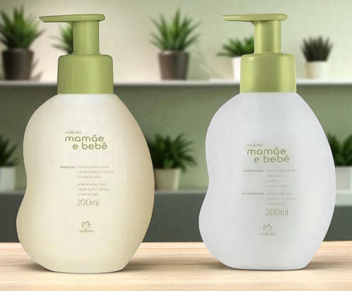 Natura Mamãe e Bebê Kit | Shampoo + Conditioner 200ml | Baby Safe | Vegan