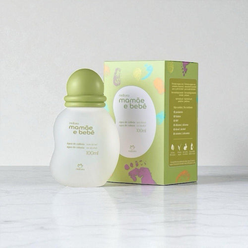 Natura Mamãe e Bebê Baby Cologne 100ml | Original Green | Alcohol-Free | Vegan
