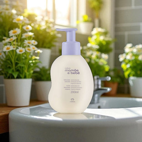 Natura Mamãe e Bebê Relaxing Baby Lotion 200ml | Calming •Fast Absorption •Vegan