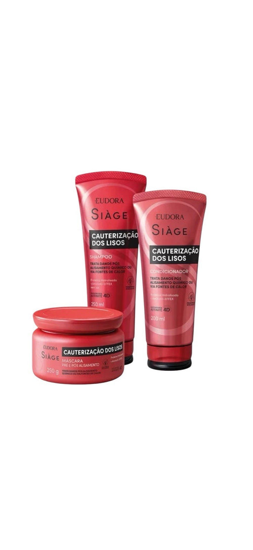Brazilian Smoothing Hair Kit | Eudora Siàge Cauterização dos Lisos | 3pcs