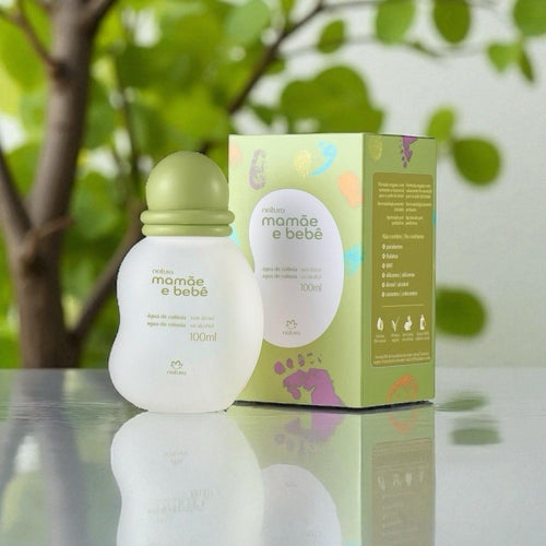 Natura Mamãe e Bebê Baby Cologne 100ml | Original Green | Alcohol-Free | Vegan