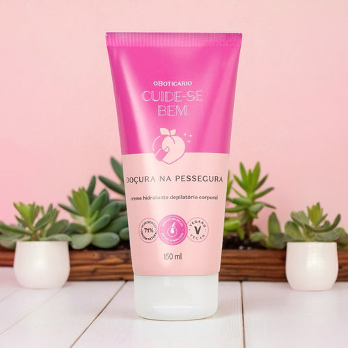 O Boticário Doçura na Pessegura Hair Removal Cream 150ml | Peach Scent | Vegan