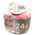 Baby Washcloths – 24 Pack | Soft Cotton Face & Bath Cloths – Bon Bébé