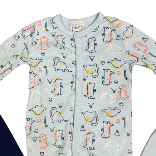 Baby Boys 3-Piece Outfit Set – Dinosaur Theme – Footed Sleeper, Bodysuit & Pants