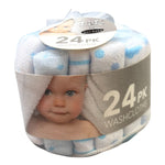 Baby Washcloths – 24 Pack | Soft Cotton Face & Bath Cloths – Bon Bébé