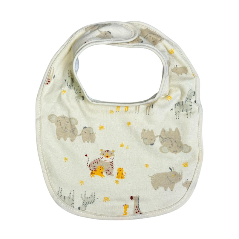Rene Rofé Baby 5-Pack Cotton Bibs – Neutral Safari Animal Theme