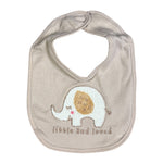 5-Pack Baby Bibs – Soft Cotton Elephant Design – Neutral Colors (Unisex)