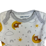 Baby Outfit Set – 3 Pieces – Bodysuit, Pants & Bib – Bear & Moon Print
