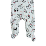 Baby Girl 2-Pack Footed Sleepers | Long Sleeve Pajamas | Cute Kitty Print