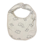 5-Pack Baby Bibs – Soft Cotton Elephant Design – Neutral Colors (Unisex)