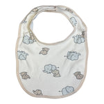 5-Pack Baby Bibs – Soft Cotton Elephant Design – Neutral Colors (Unisex)