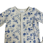 Baby Boy Footed Pajamas with Hat – Safari Animal Print (2-Piece Set)