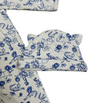 Baby Boy Footed Pajamas with Hat – Safari Animal Print (2-Piece Set)