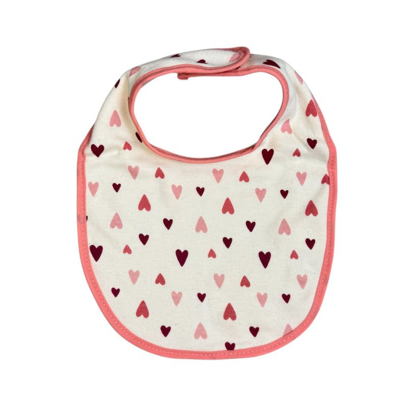 5-Pack Baby Girl Bibs – Rainbow, Hearts & Pastel Prints – Soft Cotton