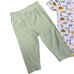 Baby Boys 3-Piece Outfit Set – Jungle Animals – Bodysuit, Pants & Bib